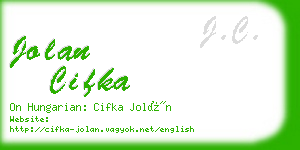 jolan cifka business card